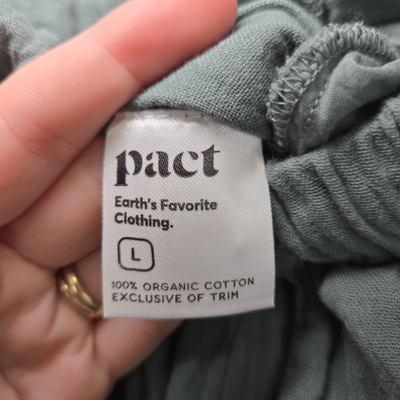Pact Women's Organic Cotton Coastal Double Gauze Tapered Pull-On Pant Size L - Picture 11 of 13